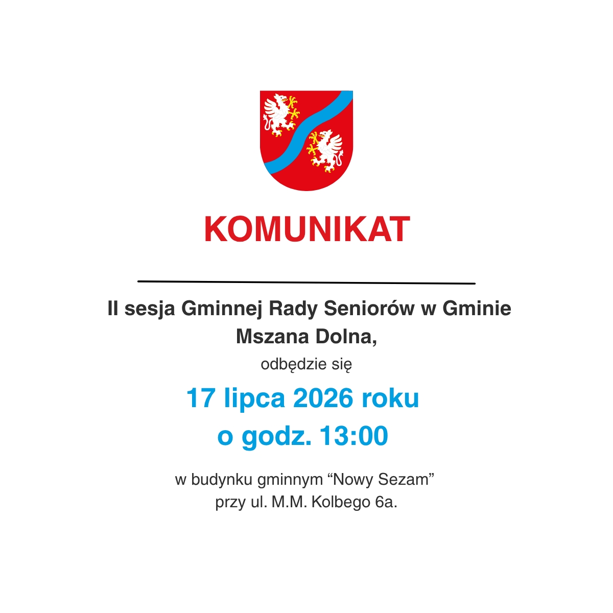 miniaturka dla wpisu o tytule: II sesja Gminnej Rady Seniorów w Gminie Mszana Dolna,